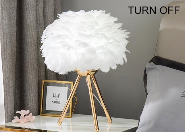 Goose feather hot sale lamp